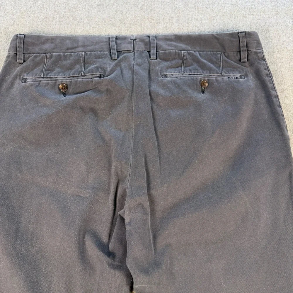 Polo Ralph Lauren Chino Pants Mens 36x32 Grey Stretch Slim Fit Trousers